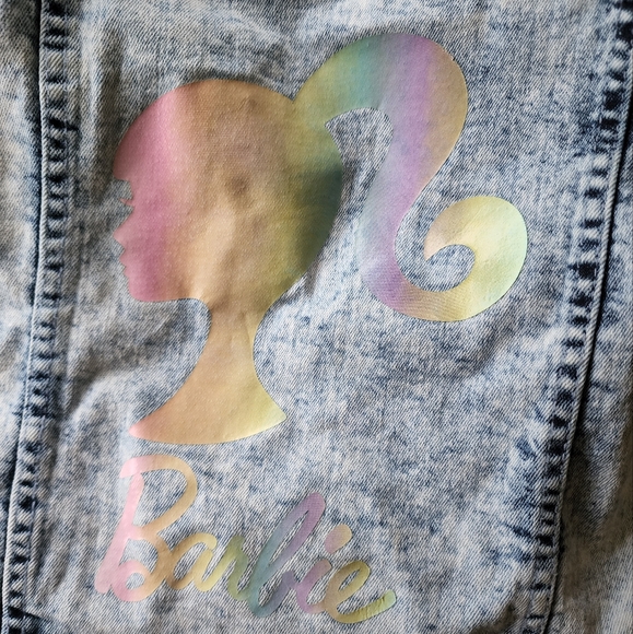Barbie Jean Jacket, rainbow lettering, size 4-5 - Picture 3 of 3